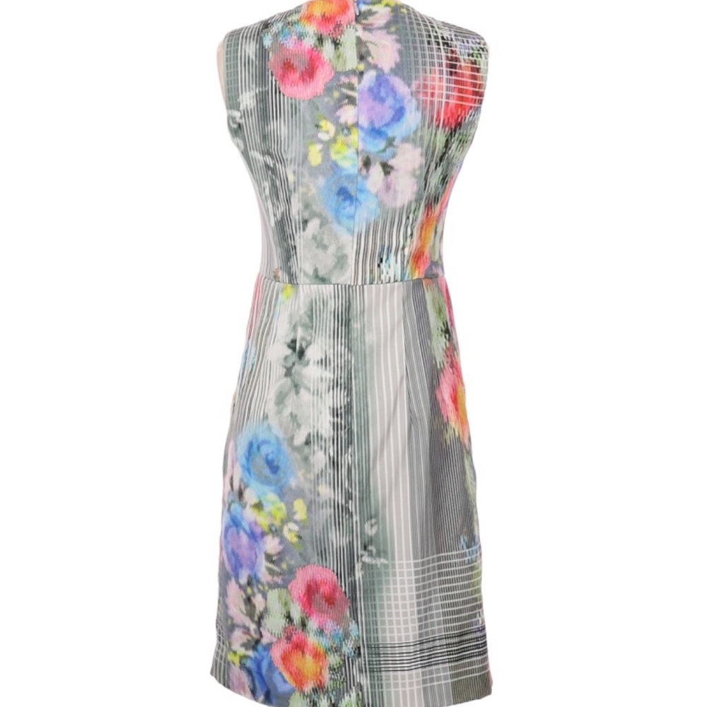 Nanette Lepore Abstract Floral Watercolor Sheath Dress 8 - Picture 2 of 6